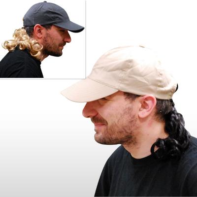 ponytail baseball cap grey blonde