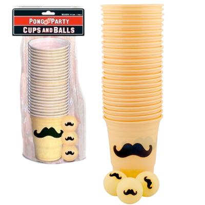 Click to get Mustache Beer Pong Set
