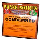 Prank Condemned House Stickers
