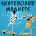 Animal Skateboarder Magnets