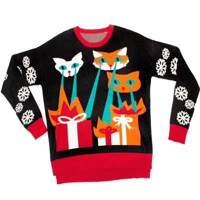 Click to get Knit Ugly Holiday Sweater Laser CatZillas