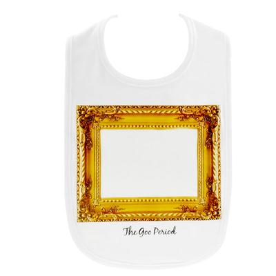 Click to get Little Spills Bib The Goo Period Gold Frame