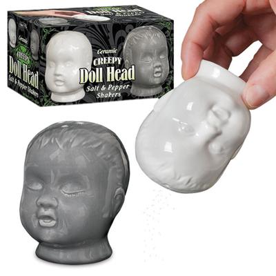 Click to get Creepy Doll Head Salt and Pepper Shakers