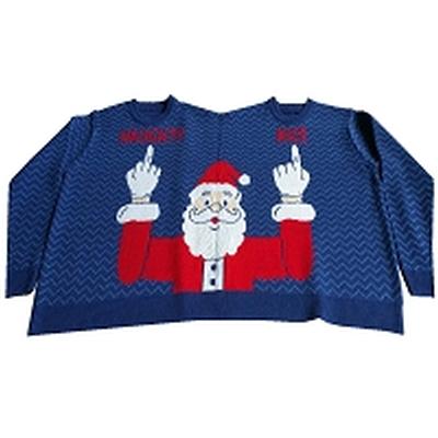 Click to get Two Person Ugly Christmas Sweater Naughty  Nice Santa