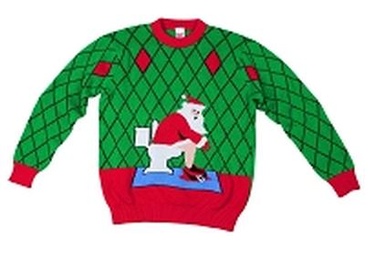 Click to get Kids Ugly Christmas Sweater Toilet Santa