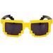 8-Bit Pixel Glasses: Yellow